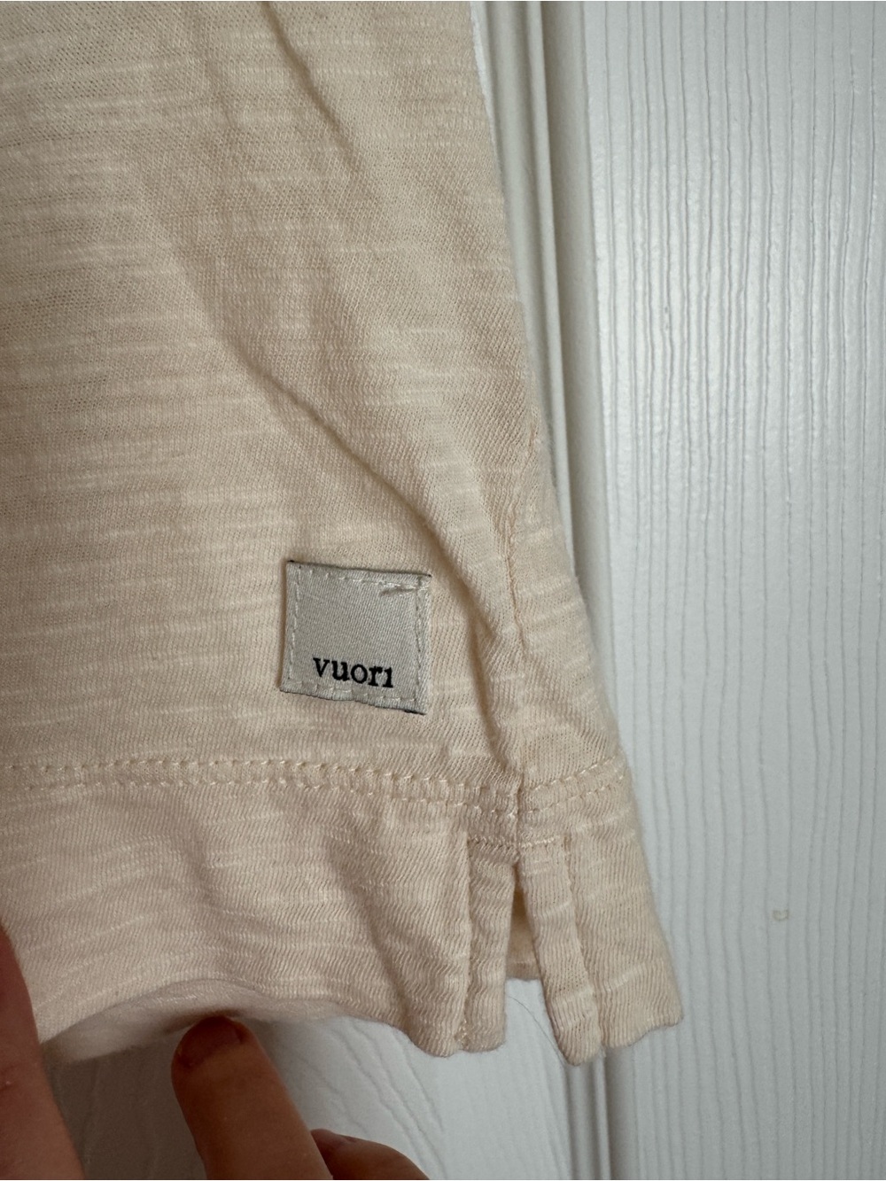 Vuori Short Sleeve Crew Tee - Natural Cream - Picture 4 of 6